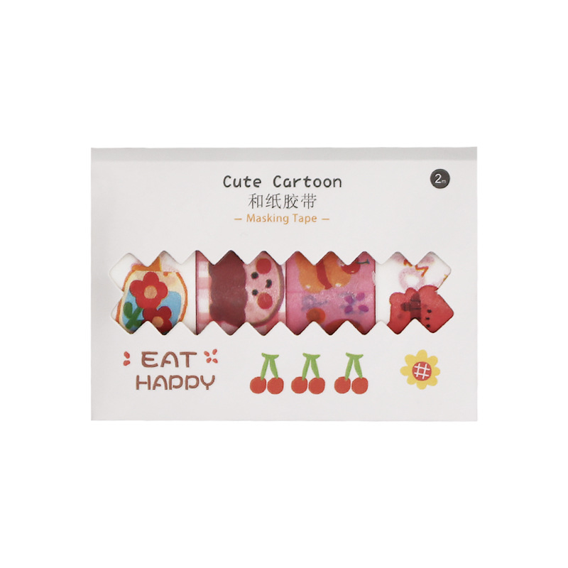 Cartoon and paper set of 12 boxes, creative, cute and fresh diy planner, decorative stickers, sticky notes, tape and stickers Item Picture