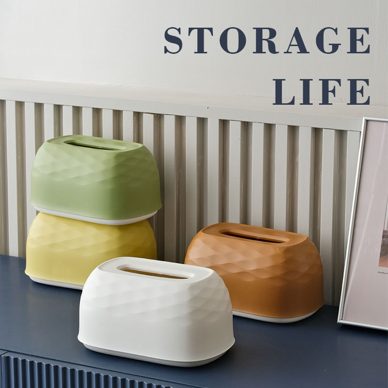 Ins-style creative tissue box, living room desktop spring tissue box, bathroom wall-mounted pull-out tissue box