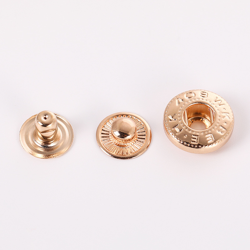 Metal Stainless Steel Buttons Clothing Jacket Cotton Jacket Under Three Copper Buckle Luggage Accessories Material Metal Four-Button Application Scenario