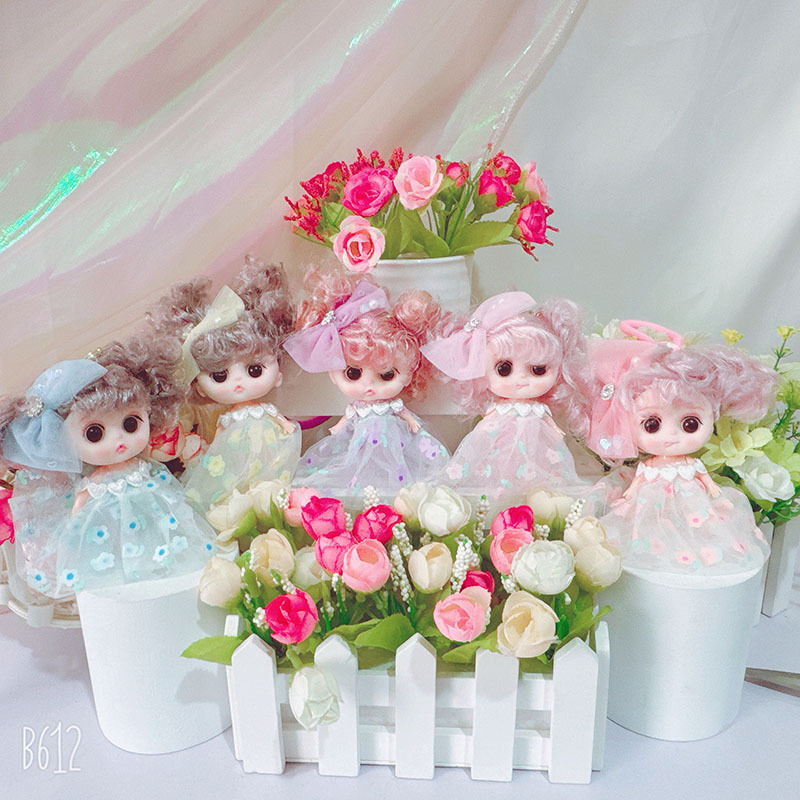 New 10-centimeter bag pendant, small doll, doll, birthday gift toy for girls details Picture