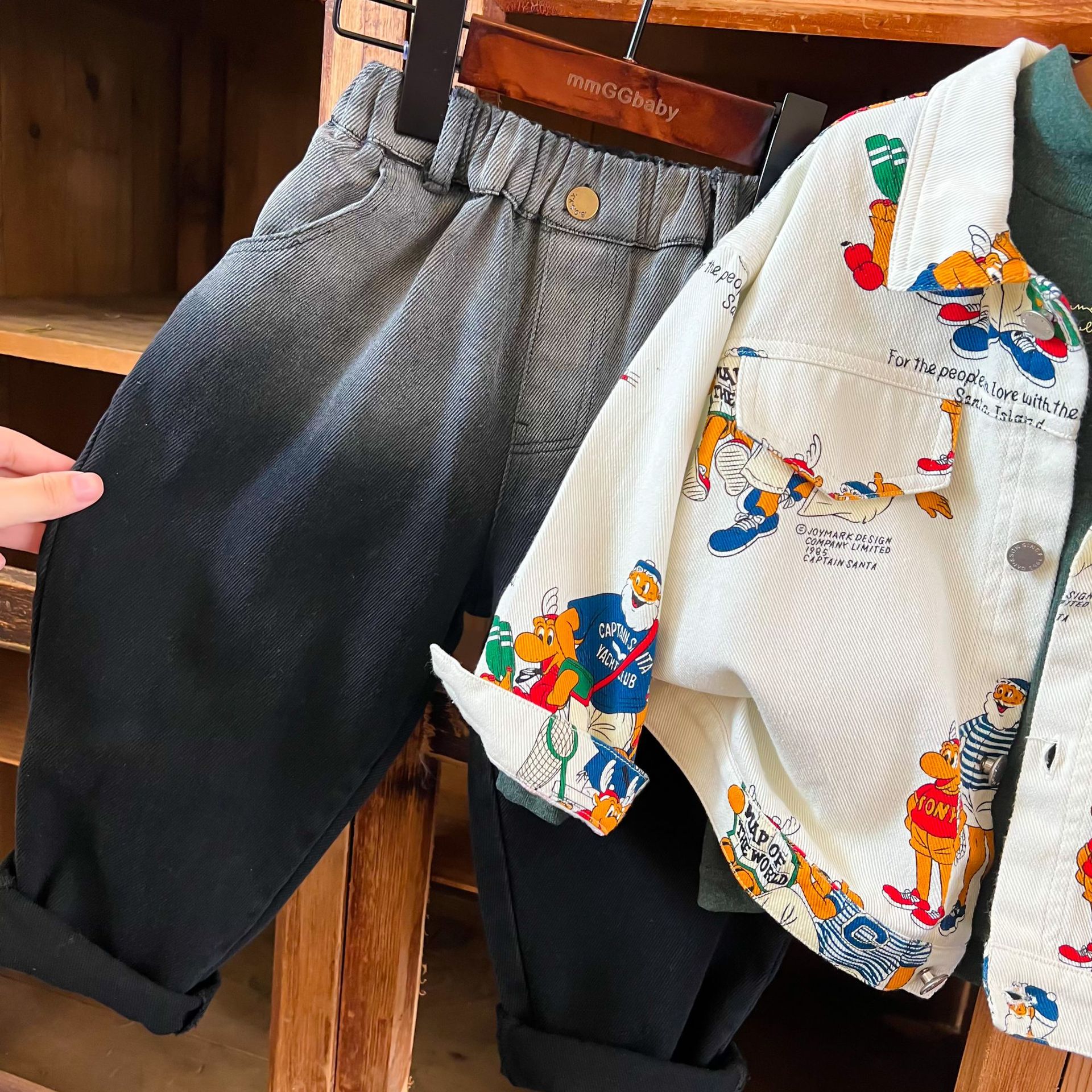 Gradient color jeans, children's pants, autumn and winter casual pants, girls' pants, 2022 autumn and winter new arrivals Item Picture