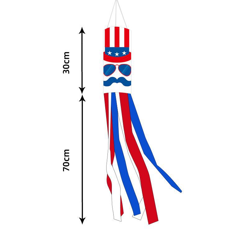 Customized polyester American flag for cross-border Independence Day wind tunnel flags, National Day decoration, courtyard arrangement, and polyester American flag Application Scenario