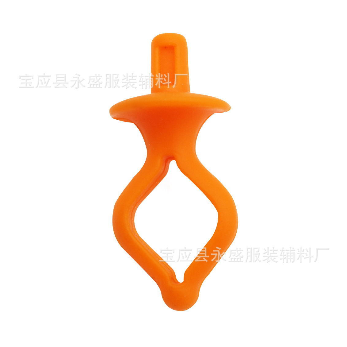 奶嘴型彩色硅胶梭芯夹子白底实物图
