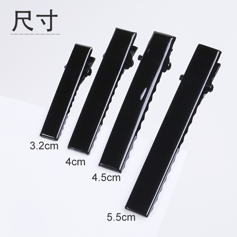 Diy Black Duck Bill Clip Hair Clip Headpiece Handmade Material Accessories Bow Diy Bottom Clip One-Line Clip Hair Clip Application Scenario