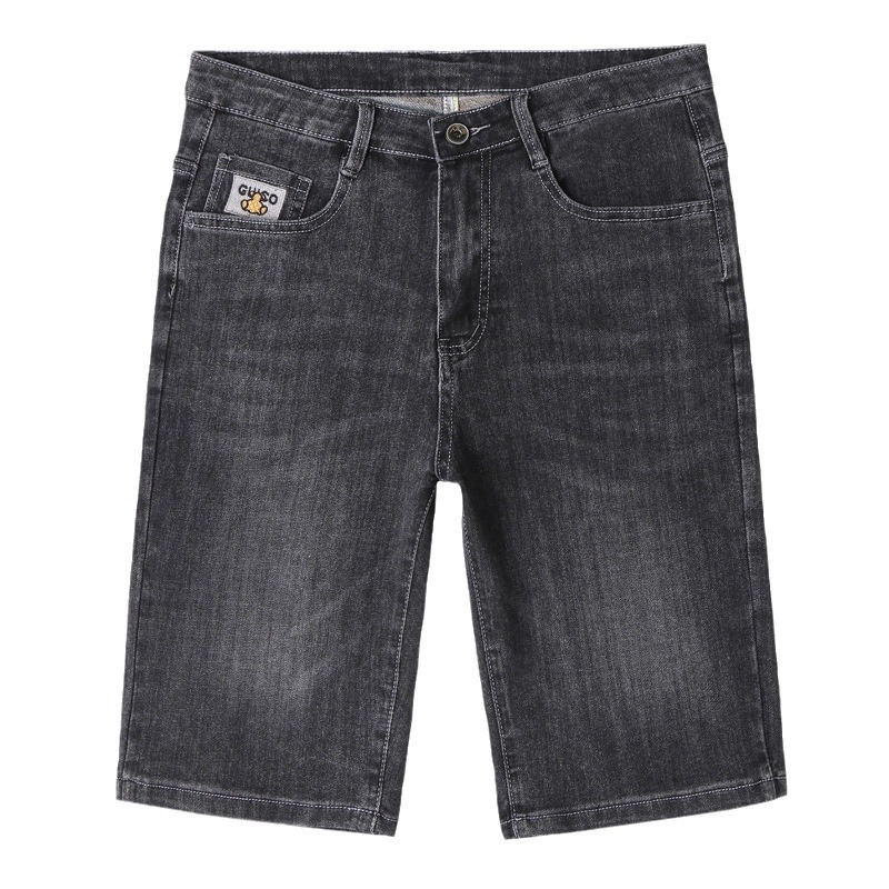 Men's summer new Korean style trendy loose, large-sized straight-leg mid-pants, stylish and casual capri pants for men Item Picture