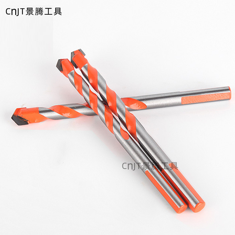 Jingteng Alloy Four-Blade King Drill Set Cement Wall Marble Tile Triangle Drill Bit Metal Opener details Picture