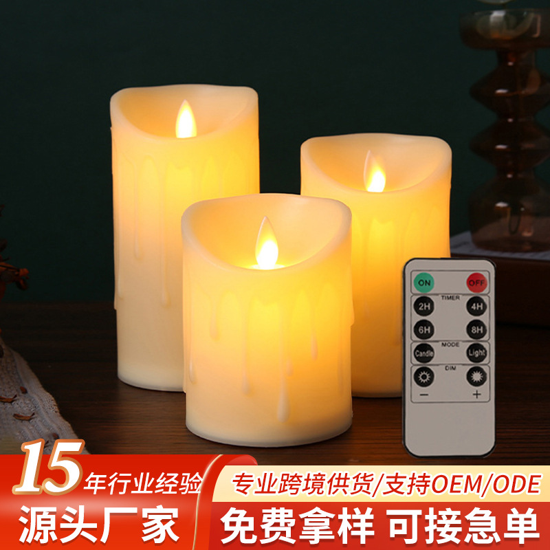 电子蜡烛 可遥控生日婚庆道具蜡烛灯摇摆LED仿真电子蜡烛灯批发