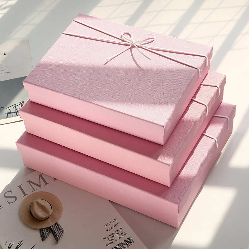 Pink gift box, 38 Women's Day empty box, pajamas, shirt, scarf packaging box, universal packaging box, birthday gift box