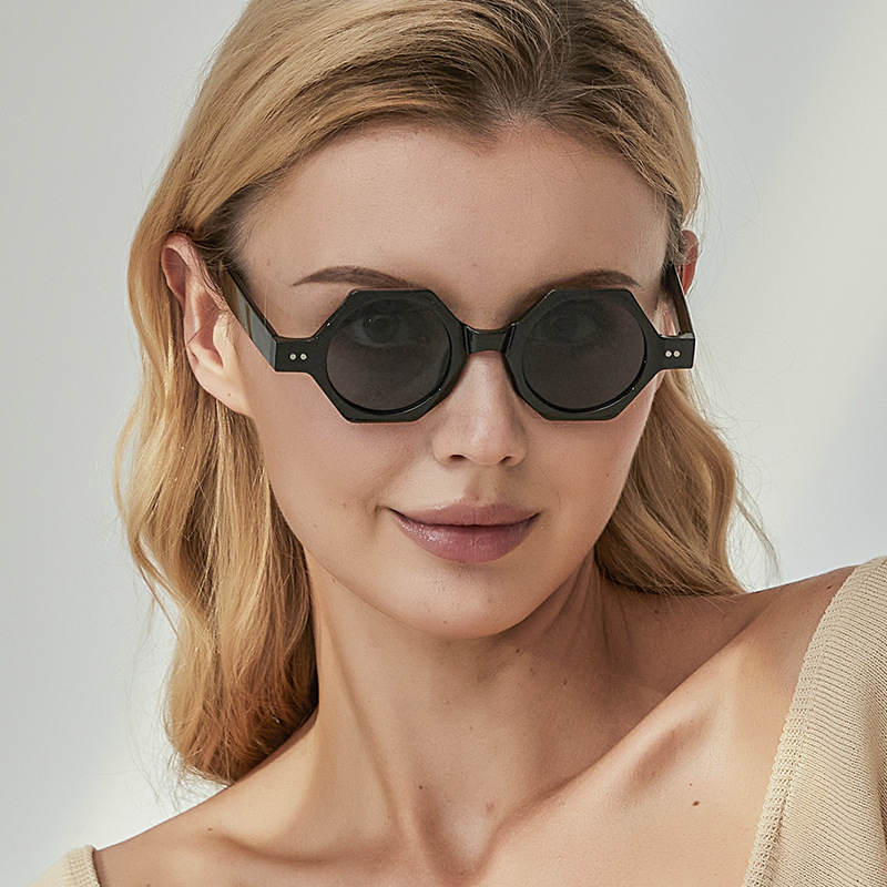 跨境多变形棱角米订太阳镜外贸批发时尚墨镜遮阳防晒眼镜glasses