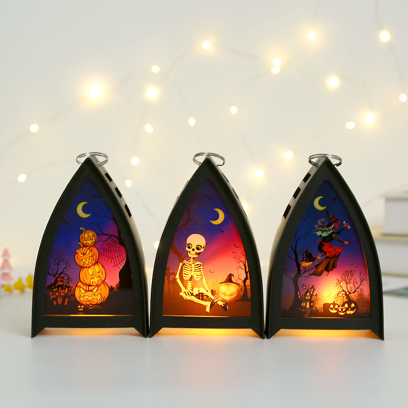 Halloween pumpkin lanterns, cross-border new children's portable horror atmosphere decoration, scene setting props, led ornaments Application Scenario