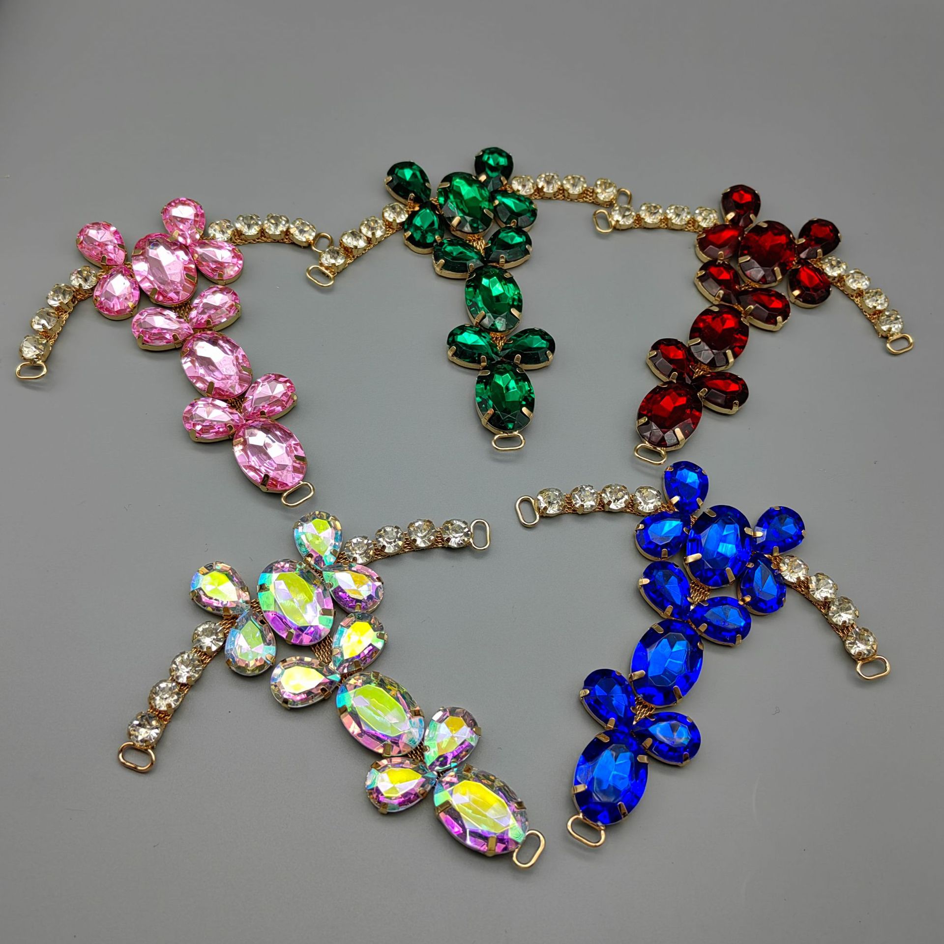 Manufacturers new welding shoe buckle color diamond-encrusted sandals shoe accessories Shoe chain swimsuit clothing accessories