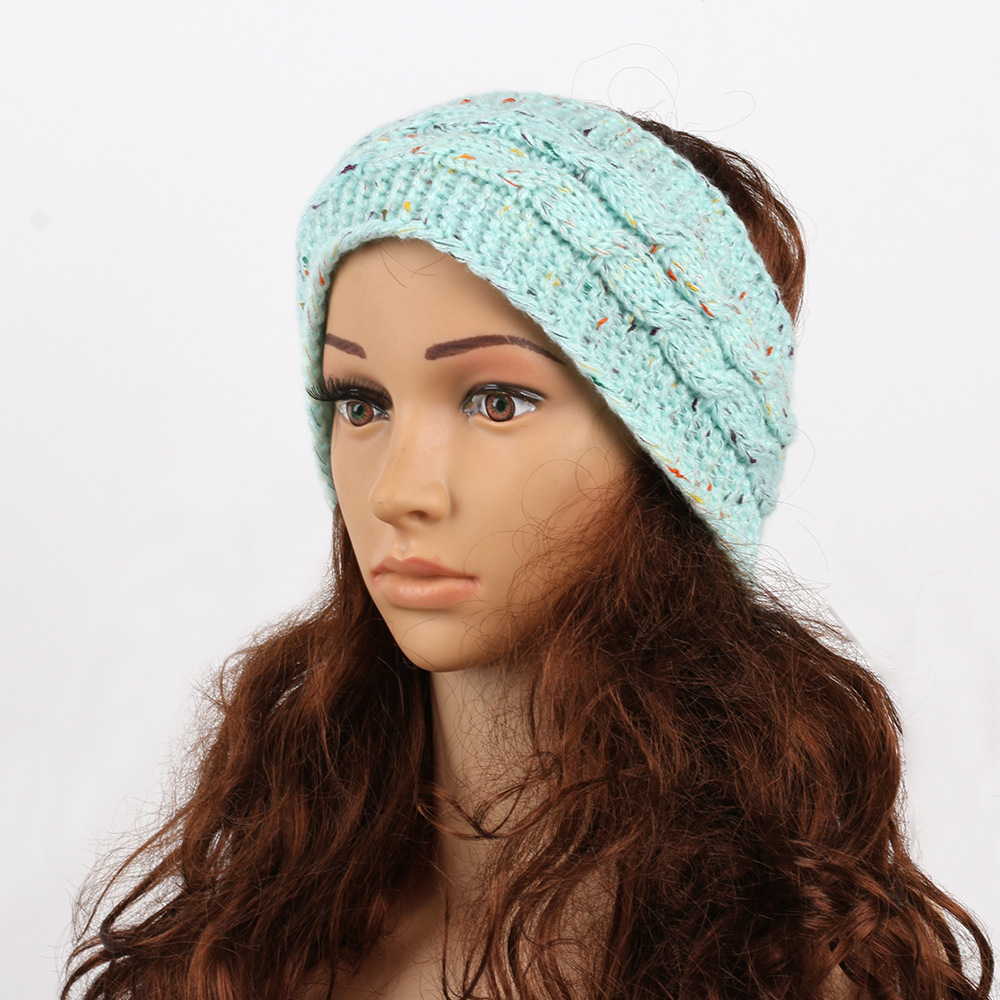 New winter fleece hair accessories, cross-border autumn and winter woolen knitted hair bands, European and American warm sports headbands, ear protecters pic 16
