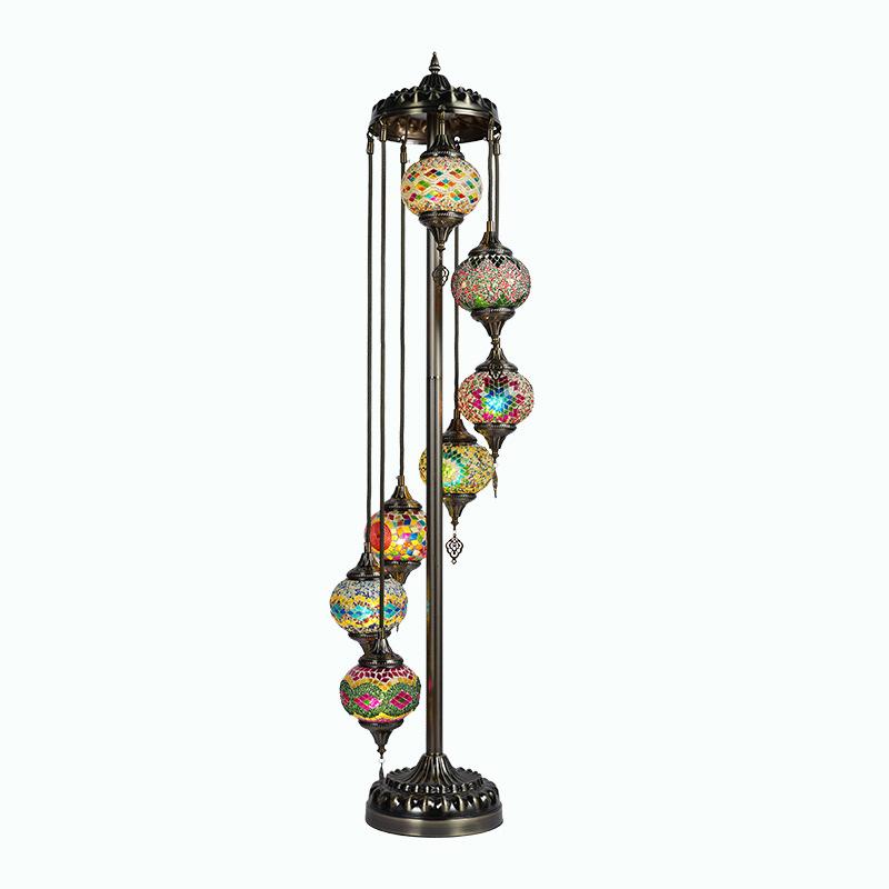 Seven Turkish retro floor lamps in the living room, study, hotel guest room, coffee shop and bedroom of Bohemian style Item Picture