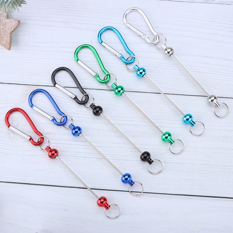 Diy Beaded Mountaineering Buckle D Type Lock Metal Hook Key Small Buckle Backpack Accessories Mountaineering Buckle Spot Wholesale Specification drawing