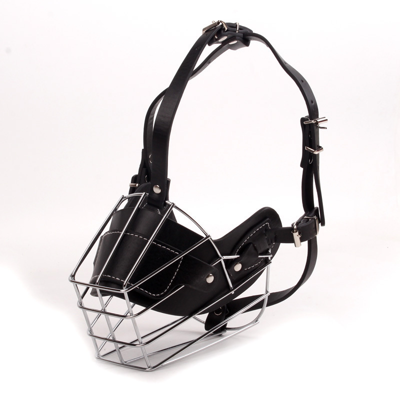 Pet muzzle anti-bite anti-call dog muzzle Durable iron material safe pet muzzle supplies Item Picture