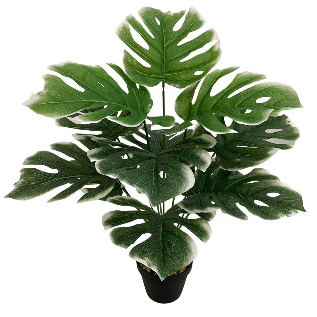 Artificial Green Plant Turtle Back Leaf Pot Living Room Fake Flower Decoration Tabletop Bonsai Plastic Flower Bouquet Plant Turtle Back Bamboo Decoration Specification drawing