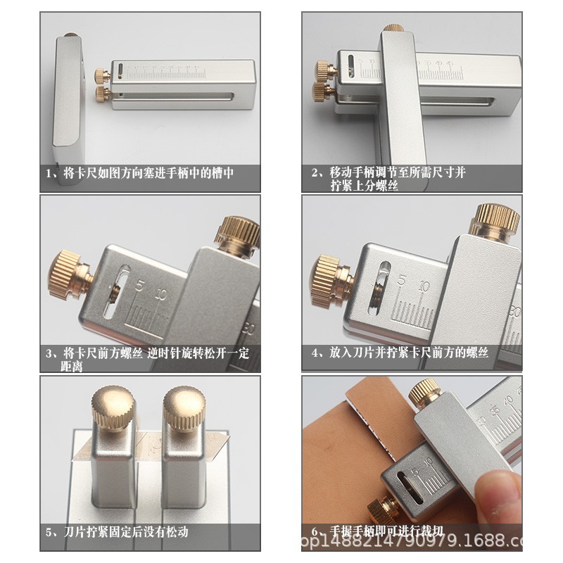 Belt Cutter Aluminum Alloy Sandblasted Oxidized Mini Belt Cutter Manual Plant Tanning Tool For Cutting Strips Application Scenario