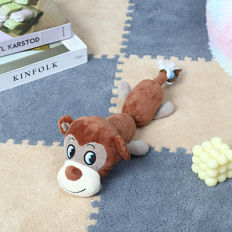 New cotton rope plush biting toys, dog interactive simulation animal dolls, cat scratching and biting interactive pet supplies Specification image