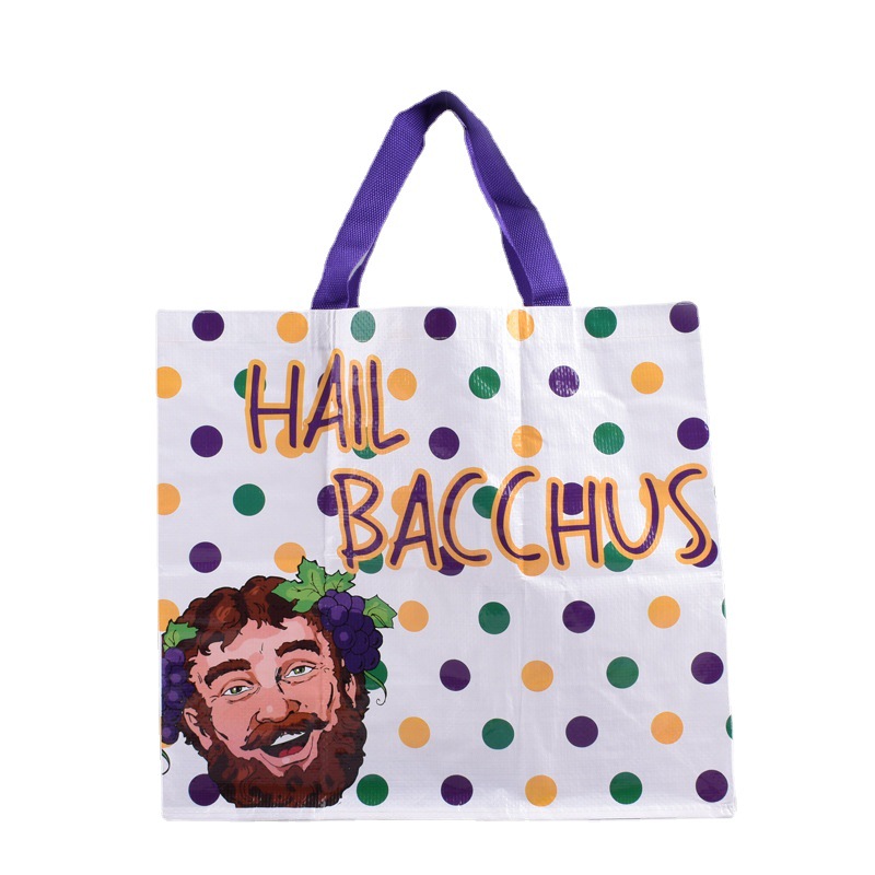 Hand-held jacquard PP plastic woven bags, laminated bags, boat-shaped IKEA nylon transparent snake skin bags, woven bags are made Item Picture