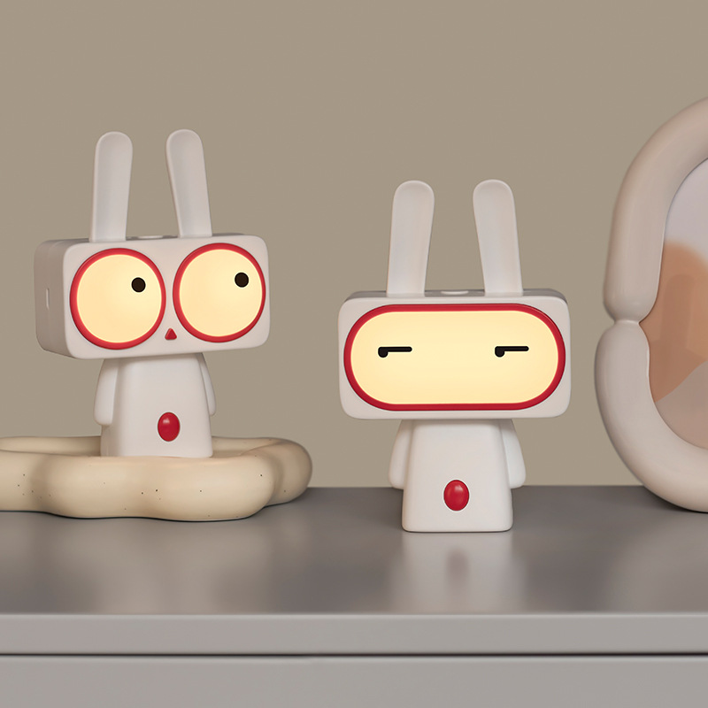 Cartoon Bobi Rabbit Night Light, USB charging, stepless dimming, small night light, children's led timed sleep companion, cute rabbit light details Picture