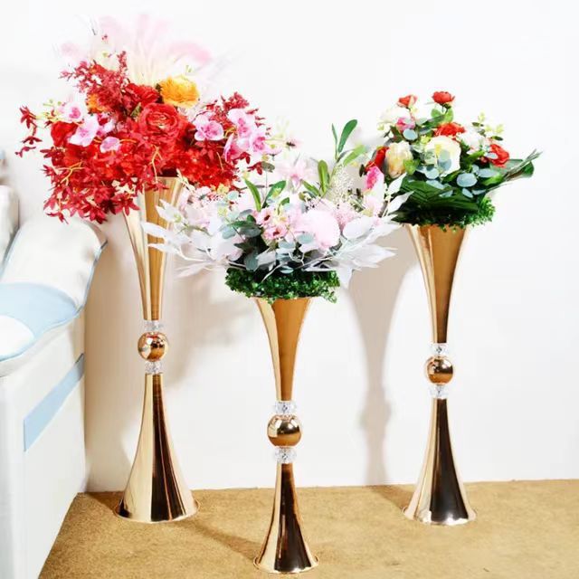 Wedding Props Iron Flower Stand Flower Arranger Decoration Home Table Hotel Supplies Wedding Supplies Road Lead Vase Specification drawing