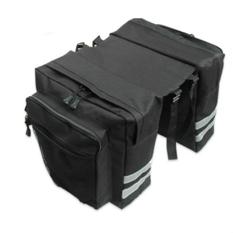 Cross-border bicycle rear rack bag, mountain bike pallet bag, rear double pack bag, saddle bag, bicycle bike bag Item Picture