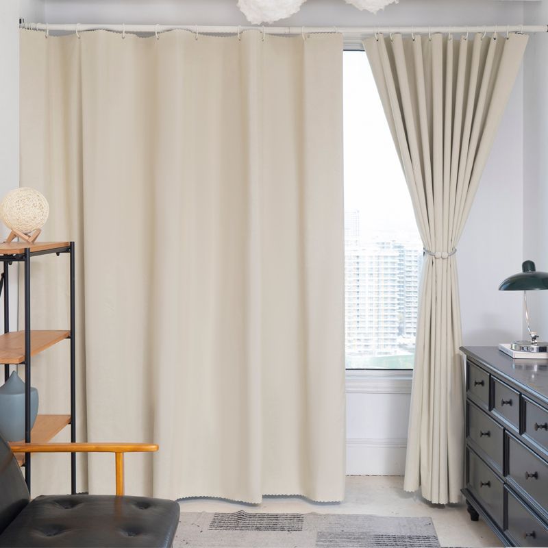 100% blackout curtain finished a complete set of easy installation bedroom dormitory dormitory rented house shade living room home Specification drawing