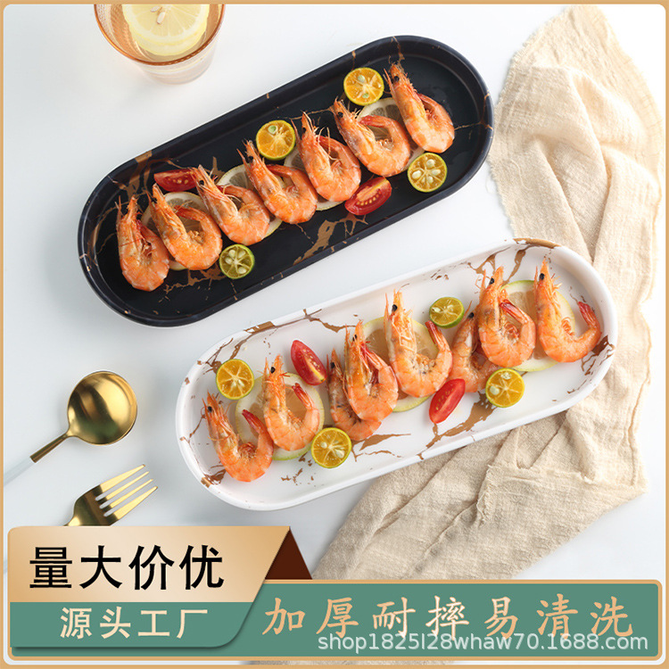 Restaurant commercial melamine tableware, Nordic plates, snack plates, cold dish plates, restaurant dining plates, plates, and snack plates details Picture
