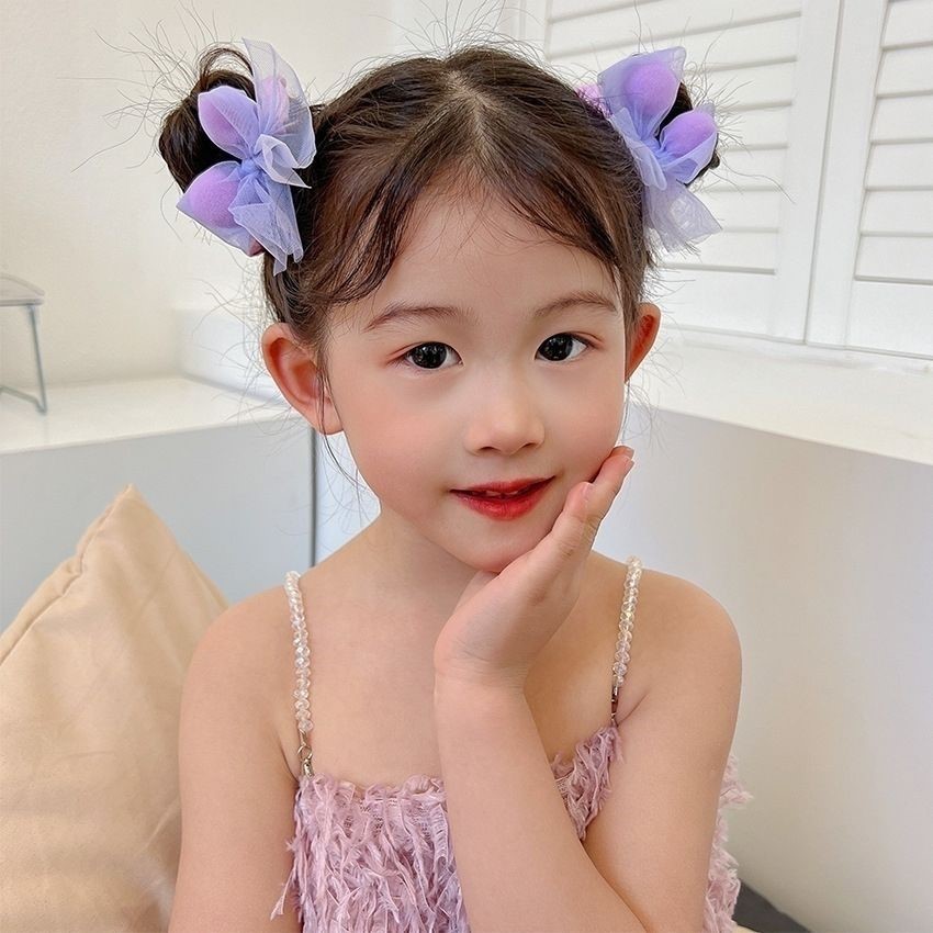 Children's Candy Bow Hair Tie 2023 Princess Wind Leather Band Female Hair Ins Wind Hair Tie Ponytail Hair Band details Picture