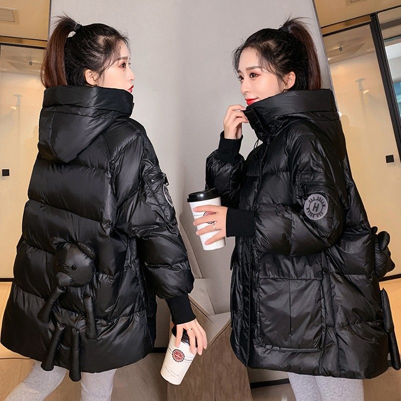 Down jacket for women 2023 new winter thickened white duck down warm coat, stylish for short students, mid-length style details Picture