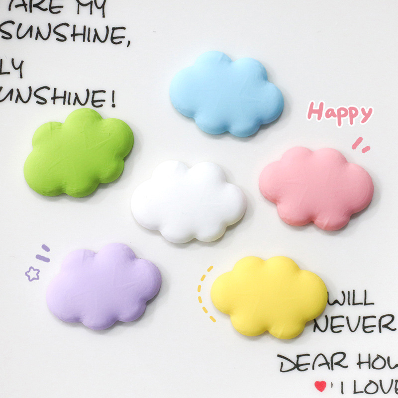 PVC饰品配件软胶云朵发夹发饰洞洞拖鞋扣手机壳杯子奶油胶diy配件详情图4