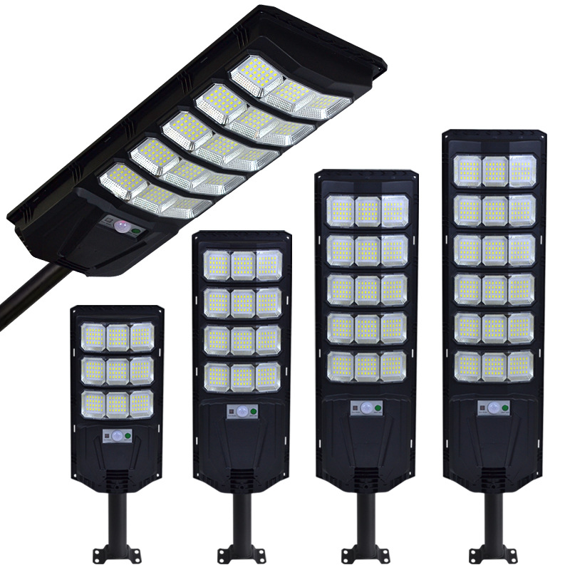 2024 New integrated solar street lamp for outdoor lighting, radar sensor three-sided light-emitting garden lamp Item Picture