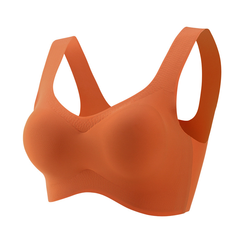 Summer Comfort Four Generations Of Non-Underwire Sports Underwear Female Seamless Ice Silk Bra Sports Yoga Sleep Bra Item Picture