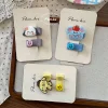 New Korean cartoon cute all-inclusive hair clip, children's fabric side wavy bangs clip, sweet rabbit hair clip for girls details Picture