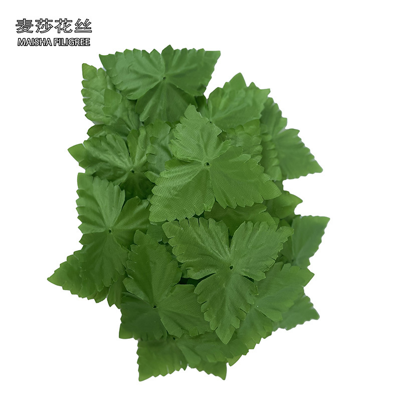 仿真花百搭叶子丝印叶子花托三角叶装饰配件仿生花卉详情14
