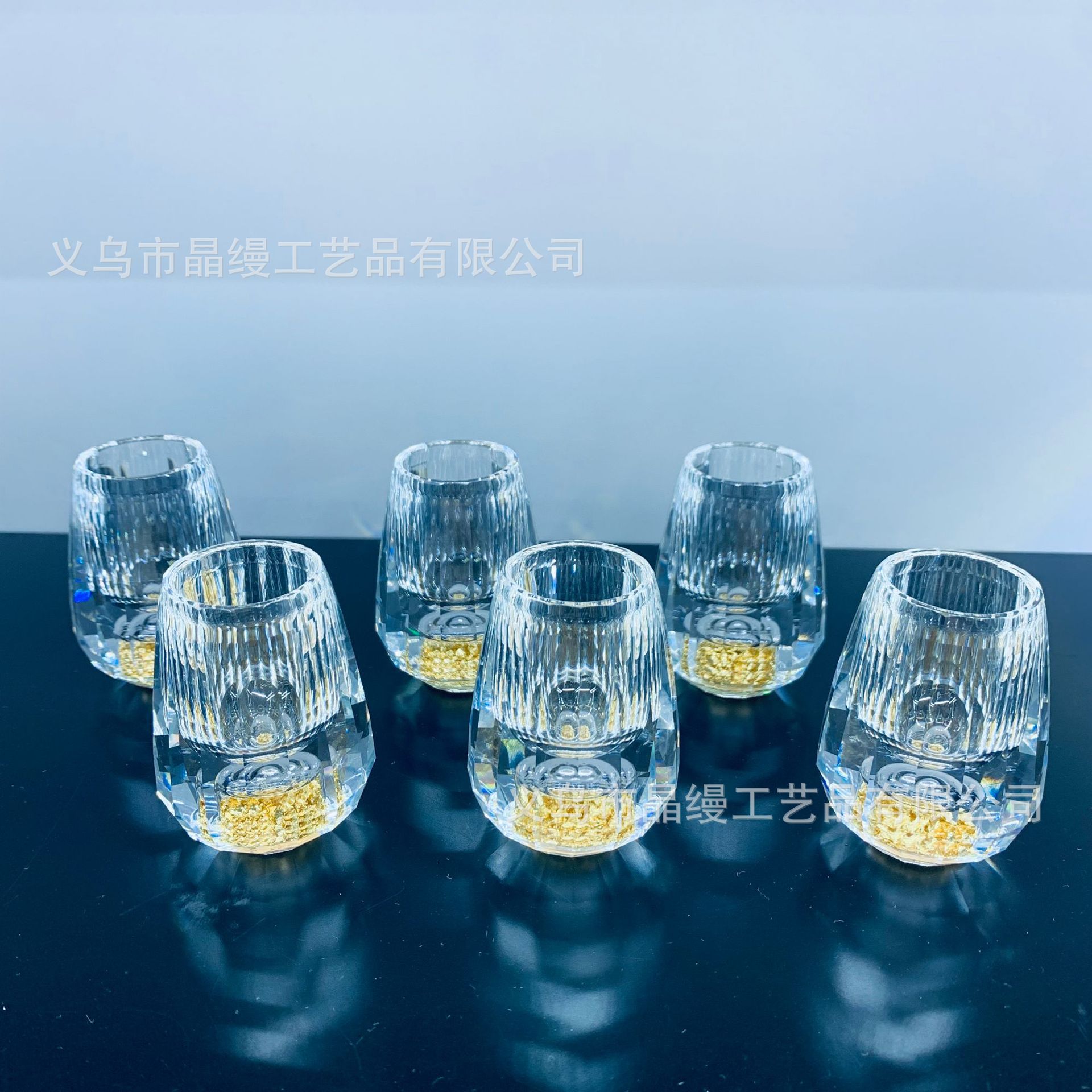 Wholesale crystal white wine glasses, gold foil turquoise wine glasses, crystal glass wine glasses, one-sip cups, high-end gifts