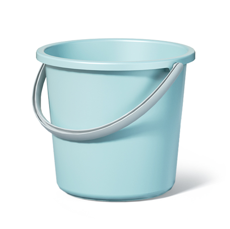 Solid Color Bucket Household Water Storage Plastic Bucket With A Thick Hand Wash Basin Bucket With A Cover Three Pieces Of Student Dormitory Washing Item Picture