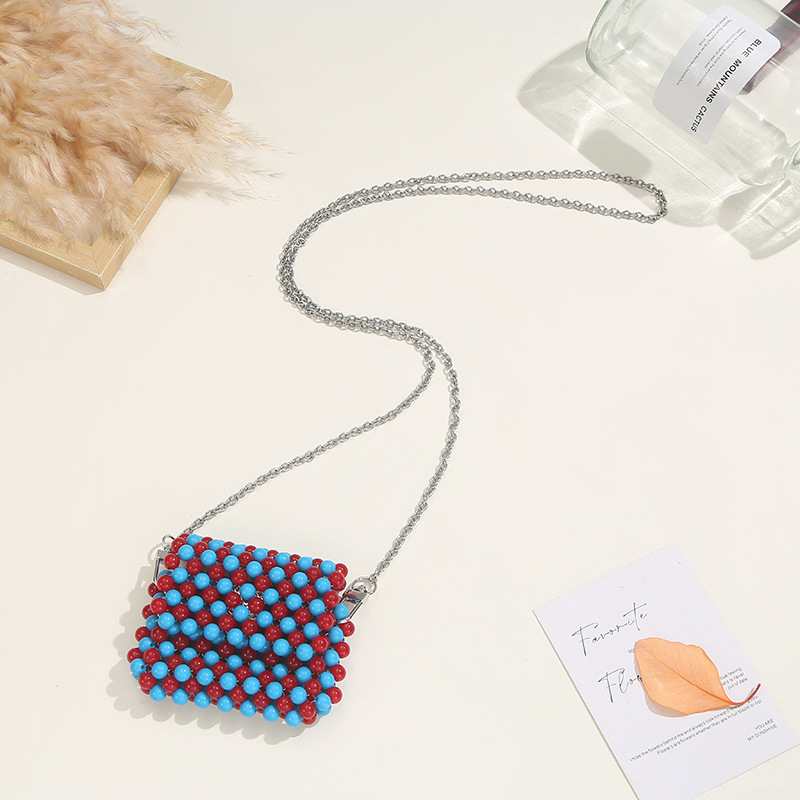 New Korean beaded pearl crossbody bag, French champy-style Baroque pearl handbag, red envelope accessory