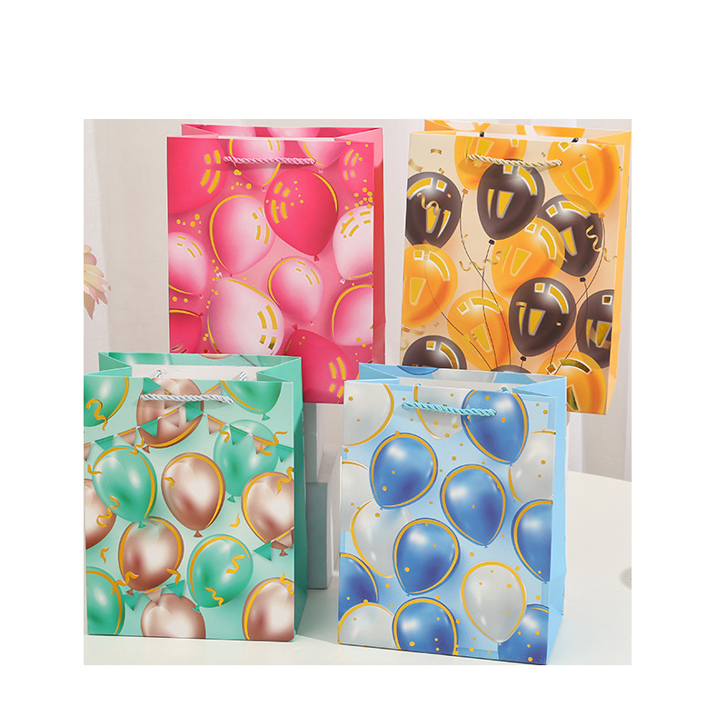Colorful balloon gift bags, handbags, paper bags, clothing shopping bags, birthday return gifts, souvenir gift packaging bags, gift bags Item Picture