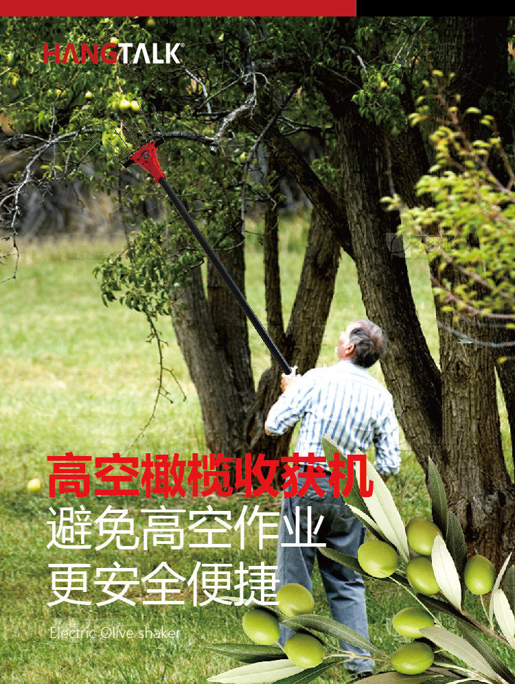 电动摘果机橄榄机高空橄榄收获机咖啡豆采核桃沙棘枸杞打果机详情2