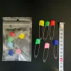 【 Zone 2-12 】 Set of 6 children's pins, large 20/ pack, 3000/ box, colorful cartoon children's pins, multi-purpose baby pins, baby triangular wipes, saliva wipes, lock pins Item Picture