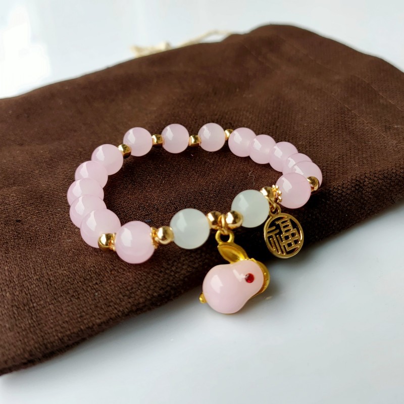 New Yutu Fu beaded bracelet Girl students children gift Valentine's Day gift trinket bracelet details Picture