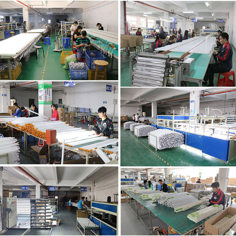 t8led lamp tube, glass g13 fluorescent lamp tube, 0.6m, 1.2m, 18w double-ended energy-saving lamp tube for workshop and warehouse details Picture