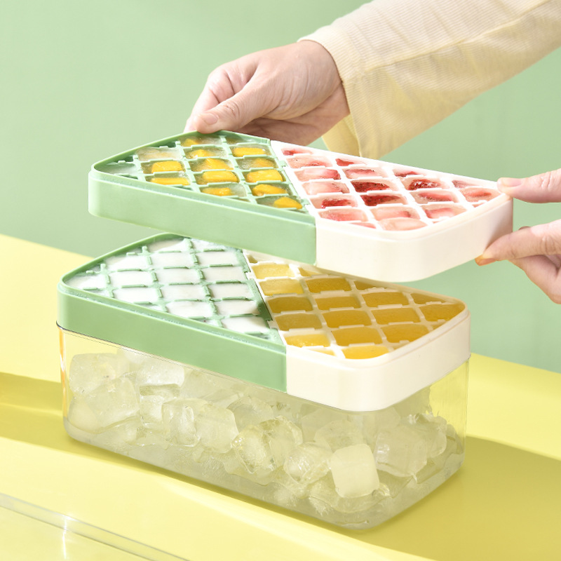 硅胶冰格冰块模具食品级制冰容器储冰盒大容量冰块制冰盒模具神器图