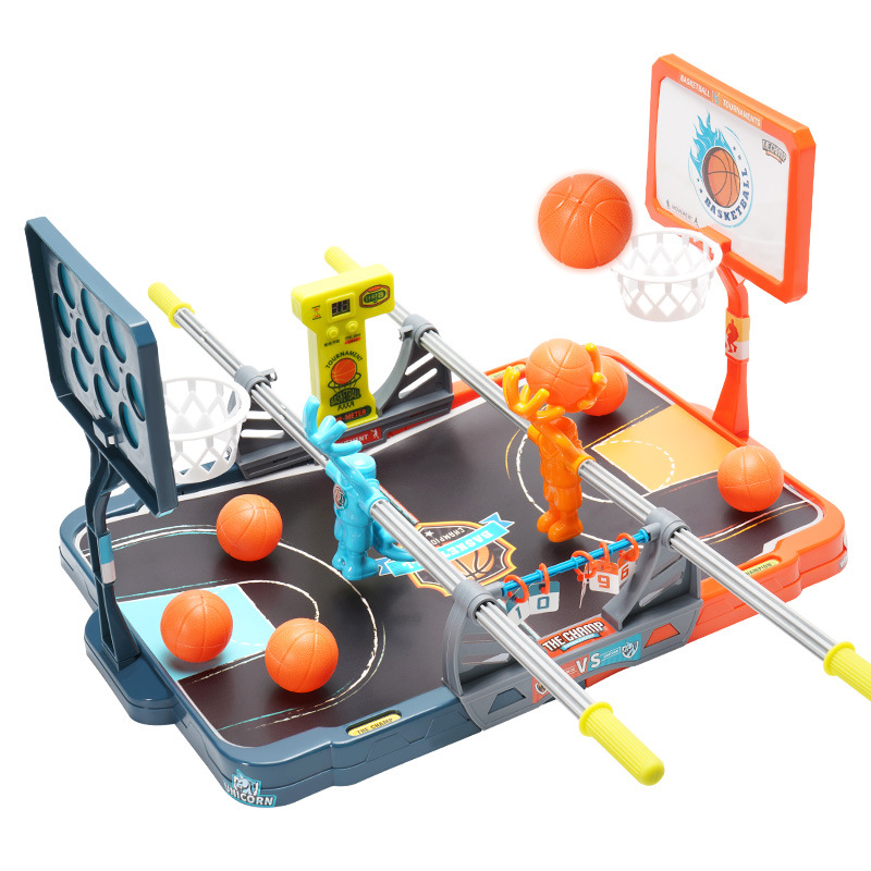 Wholesale of children's fingertip basketball toys, creative double-person basketball shooting table, sports and intelligence parent-child interactive tabletop games Item Picture