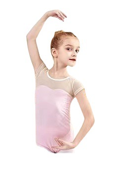 Children's Day dance costumes, girls' practice costumes, summer short-sleeved ballet skirts, gauze skirts, performance costumes Item Picture
