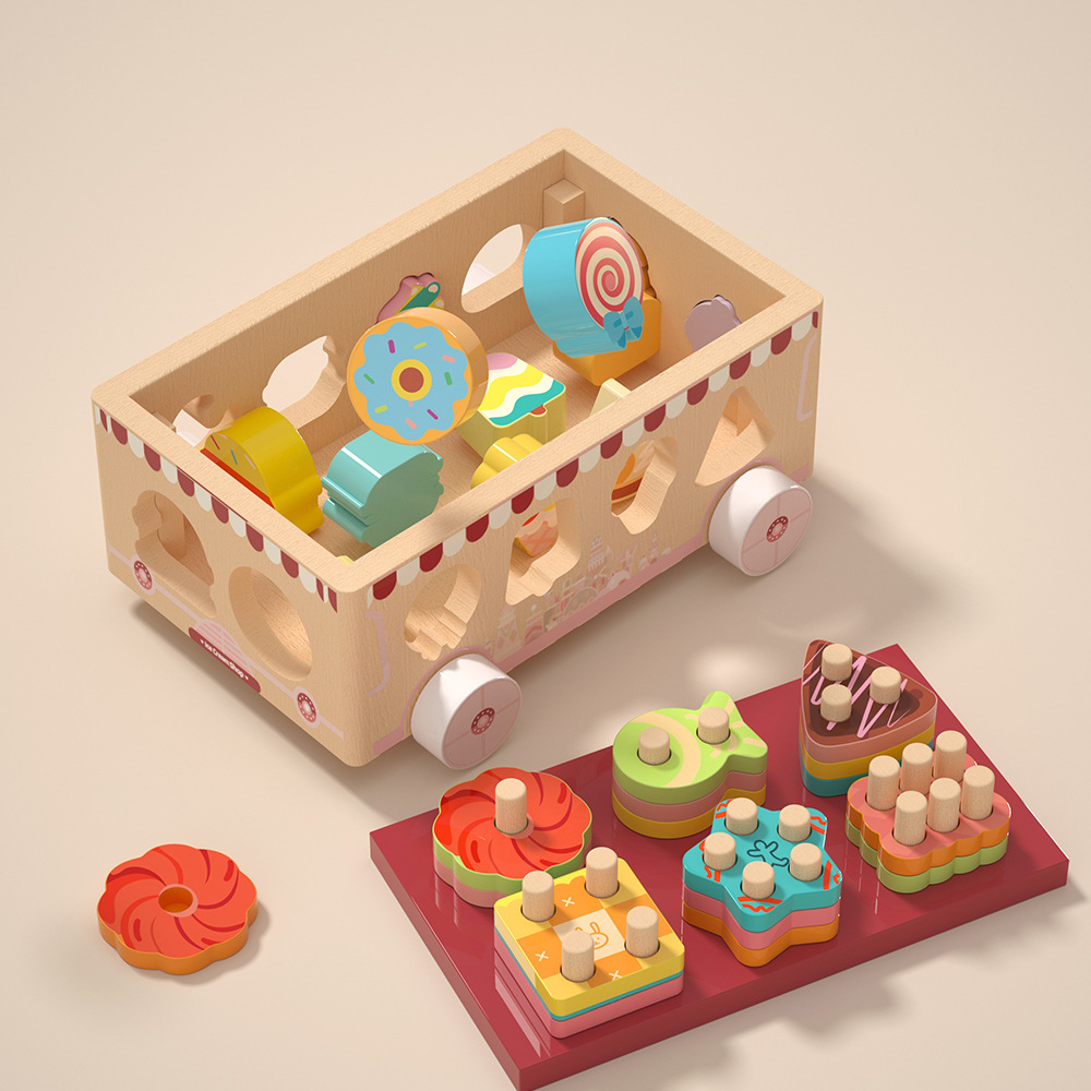 Montessori Early Education Multi-Gong Neng Farm Animal Car Shape Matching Cognitive Fishing Carrot Pulling Male And Female Educational Toys Application Scenario