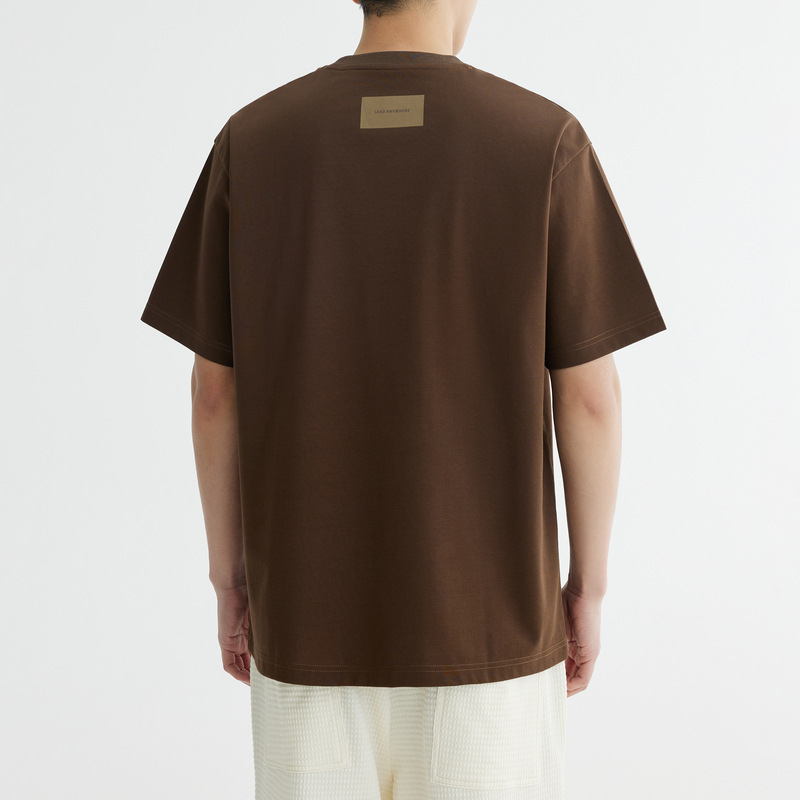 Quick-drying ice silk cotton cool and refreshing smiling short-sleeved T-shirt for men 2024 summer slightly loose and trendy half-sleeved T-shirt Specification image