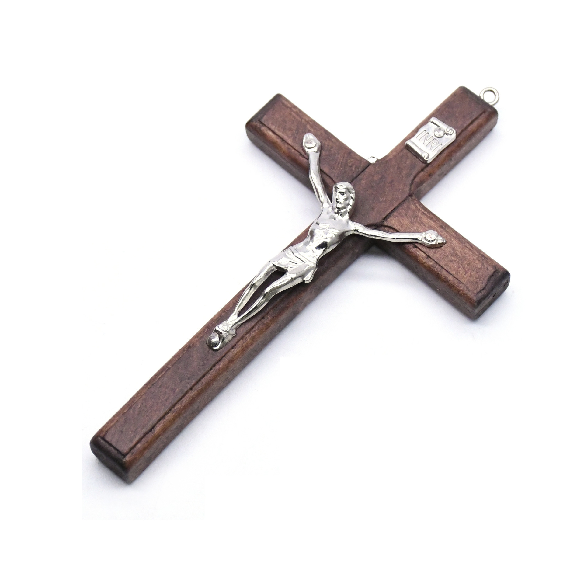 12*7cm pure handcrafted wooden cross pendant, car hanging ornament, e-commerce export Specification image