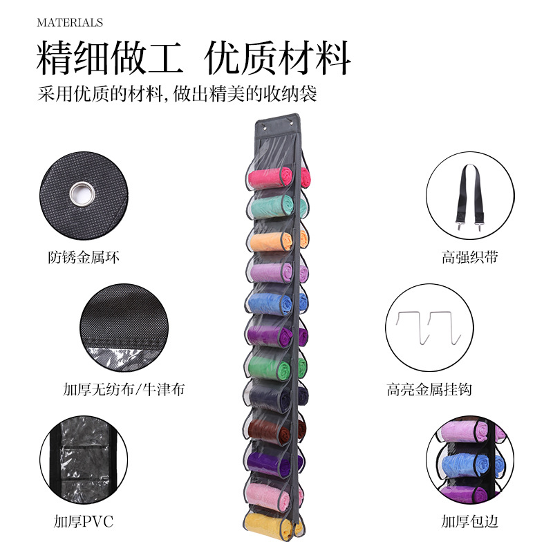 Amazon Selling 24 Door Hanging Bag Body Pants T-Shirt Jeans Scarf Shirt Towel Storage Hanging Bag Storage Item Picture